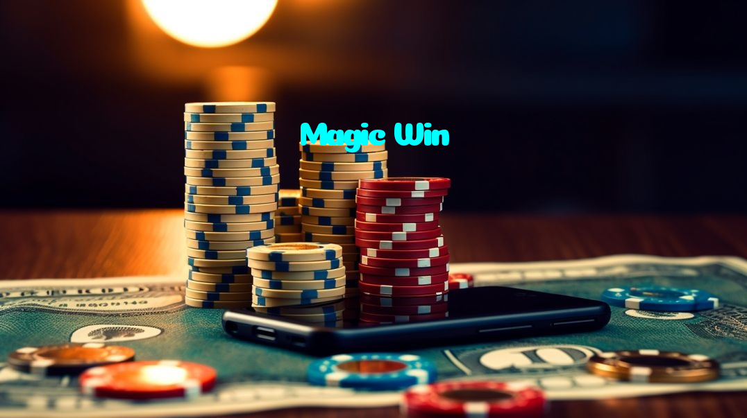 Magic Win casino presented on mobile device in Pakistan with slots and live games